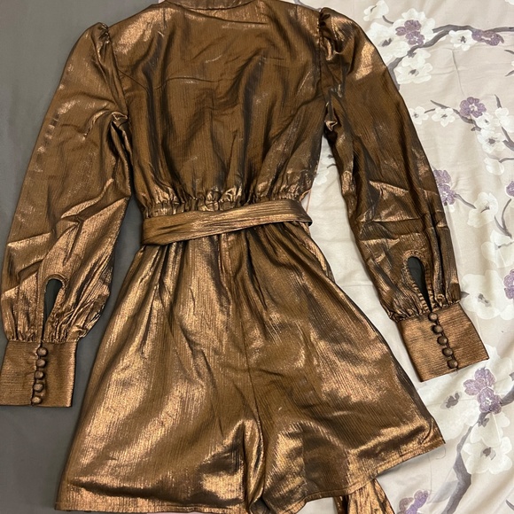 GUESS Romper xsmall NWT | Copper/Metallic | Never Used Brand New | Holiday Dress - Picture 4 of 4